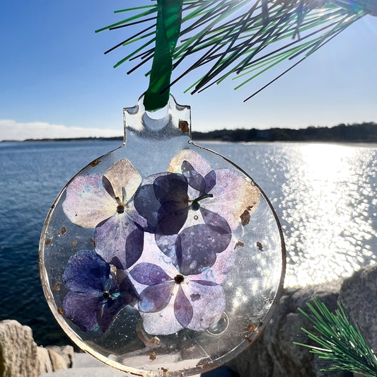 HOLIDAY ORNAMENTS: Blue Hydrangea